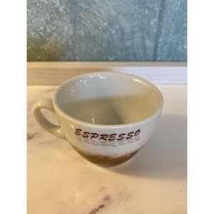 Toscana Adamo Import Ltd Espresso Cup White Ceramic Coffee Bean Graphic Mug